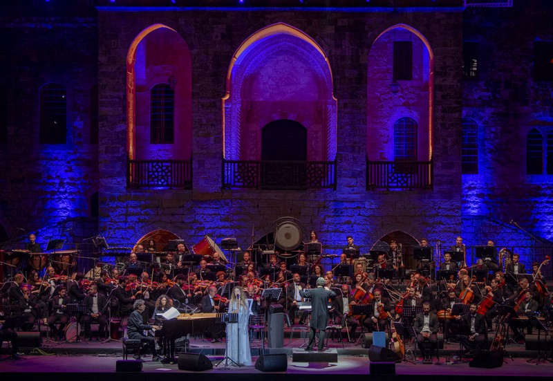 Gabriel Yared and Yasmina Joumblatt at Beiteddine Festival